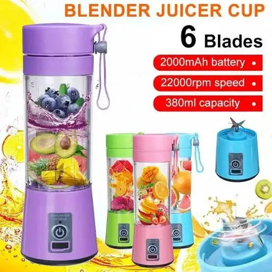 🍓 USB Rechargeable Portable Juicer Blender (380ml)