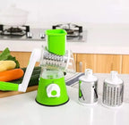 3-in-1 Manual Tabletop Drum Cheese Grater – Rotary Vegetable Slicer & Shredder