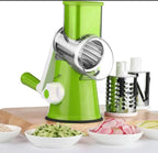 3-in-1 Manual Tabletop Drum Cheese Grater – Rotary Vegetable Slicer & Shredder