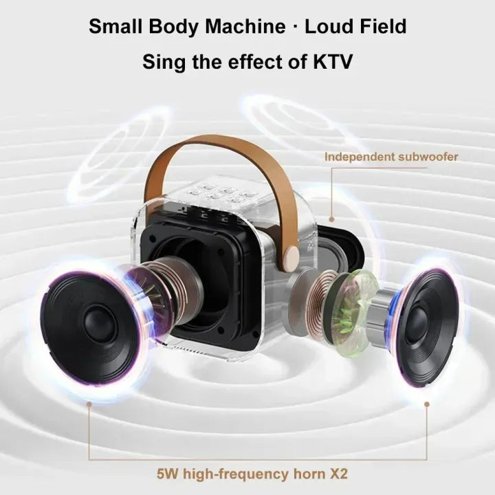 🎤 K12 Mini Portable Karaoke Machine – Bluetooth 5.3 PA Speaker System