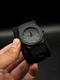 🖤 Fiber Aura Premium Arabic Dial Men’s Watch (Black Edition)
