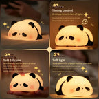 Cute Panda Silicone LED Night Lamp Light - Warm White LED Night Light Ratings 55