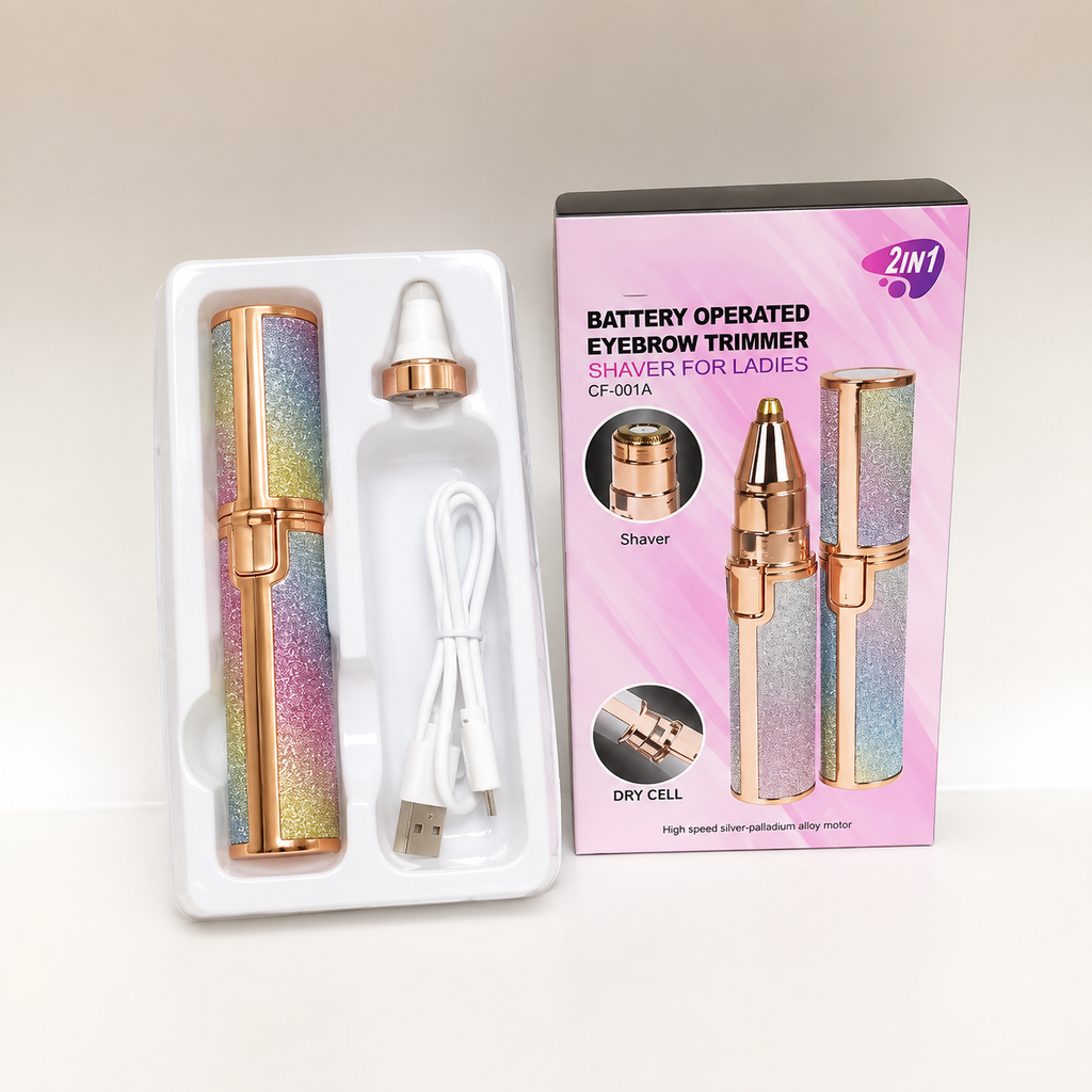 2 In 1 Rechargeable Flawless Eyebrow & Facial Hair Remover
