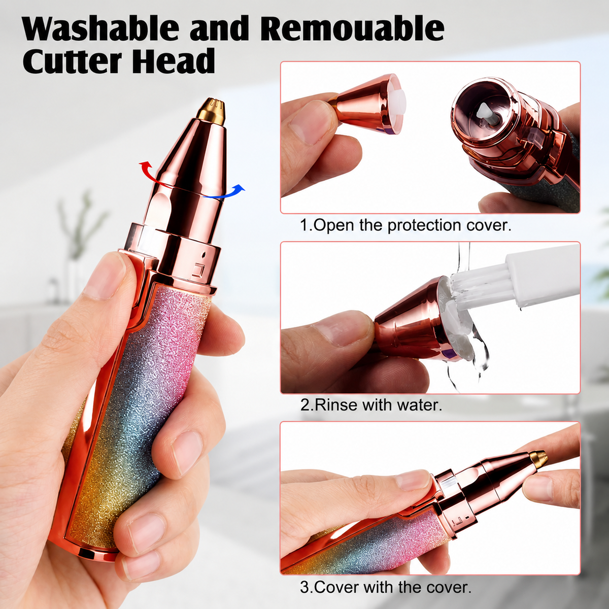 2 In 1 Rechargeable Flawless Eyebrow & Facial Hair Remover