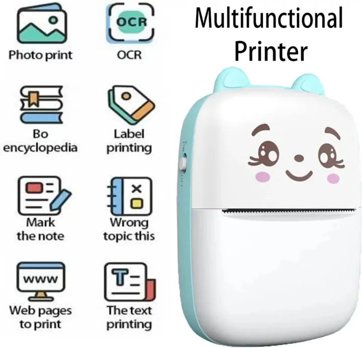 🖨️ Pocket Inkless Mini Printer – Portable Bluetooth Thermal Printer