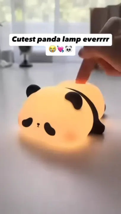 Cute Panda Silicone LED Night Lamp Light - Warm White LED Night Light Ratings 55
