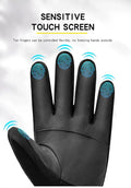 Winter outdoor warm plush windproof waterproof and anti slip touch screen cycling gloves
