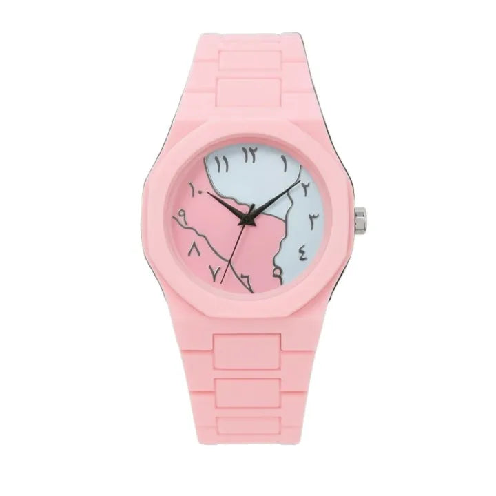 🌸 Pink Arabic Aura Watch for Women (Trending Design