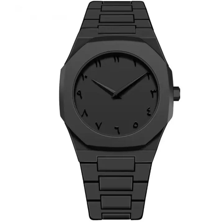 🖤 Fiber Aura Premium Arabic Dial Men’s Watch (Black Edition)