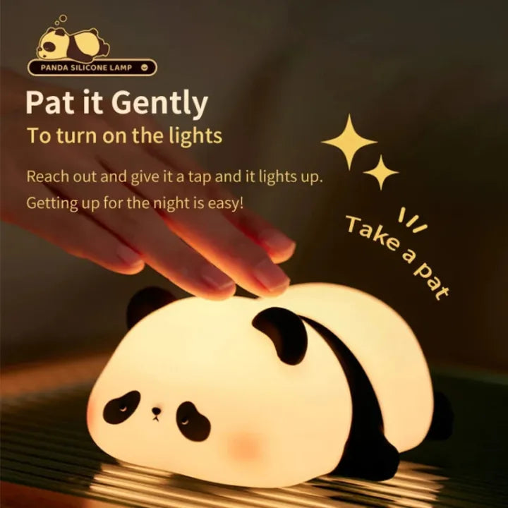Cute Panda Silicone LED Night Lamp Light - Warm White LED Night Light Ratings 55