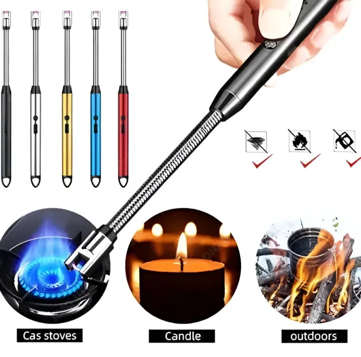 Rechargeable Electric USB ARC Lighter – 360° Flexible Long Neck LED Lighter